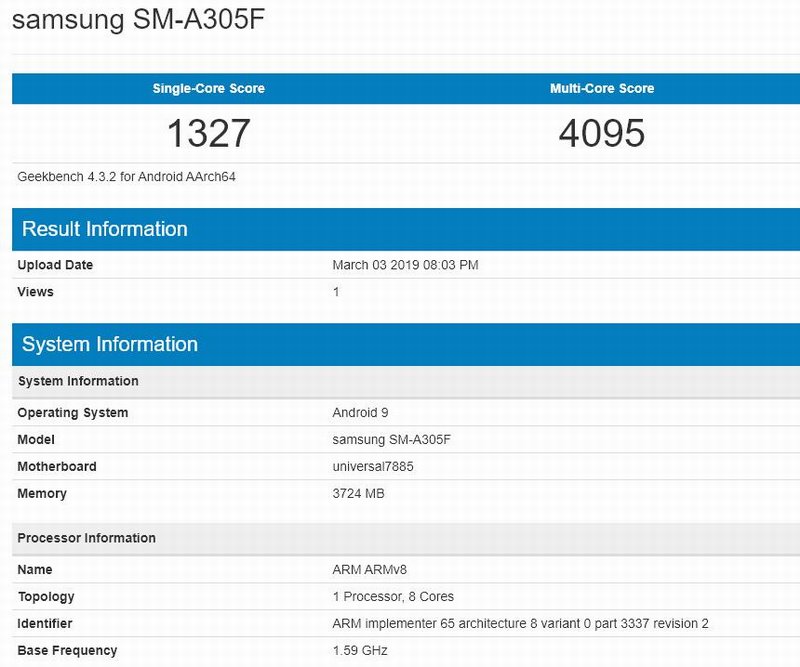 exynos 7904 geekbench